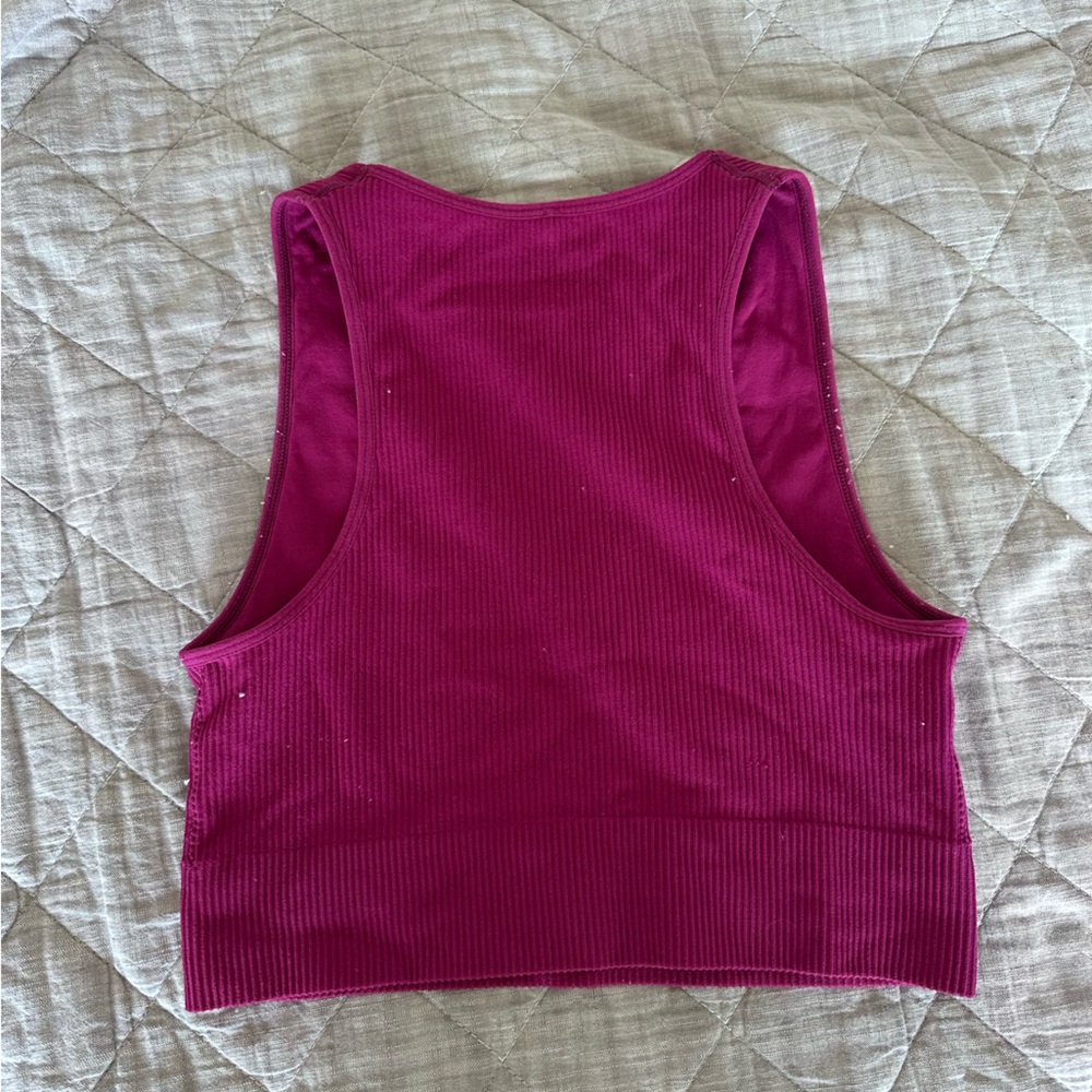 Garage Ribbed Fuchsia Top - Picture 3 of 3